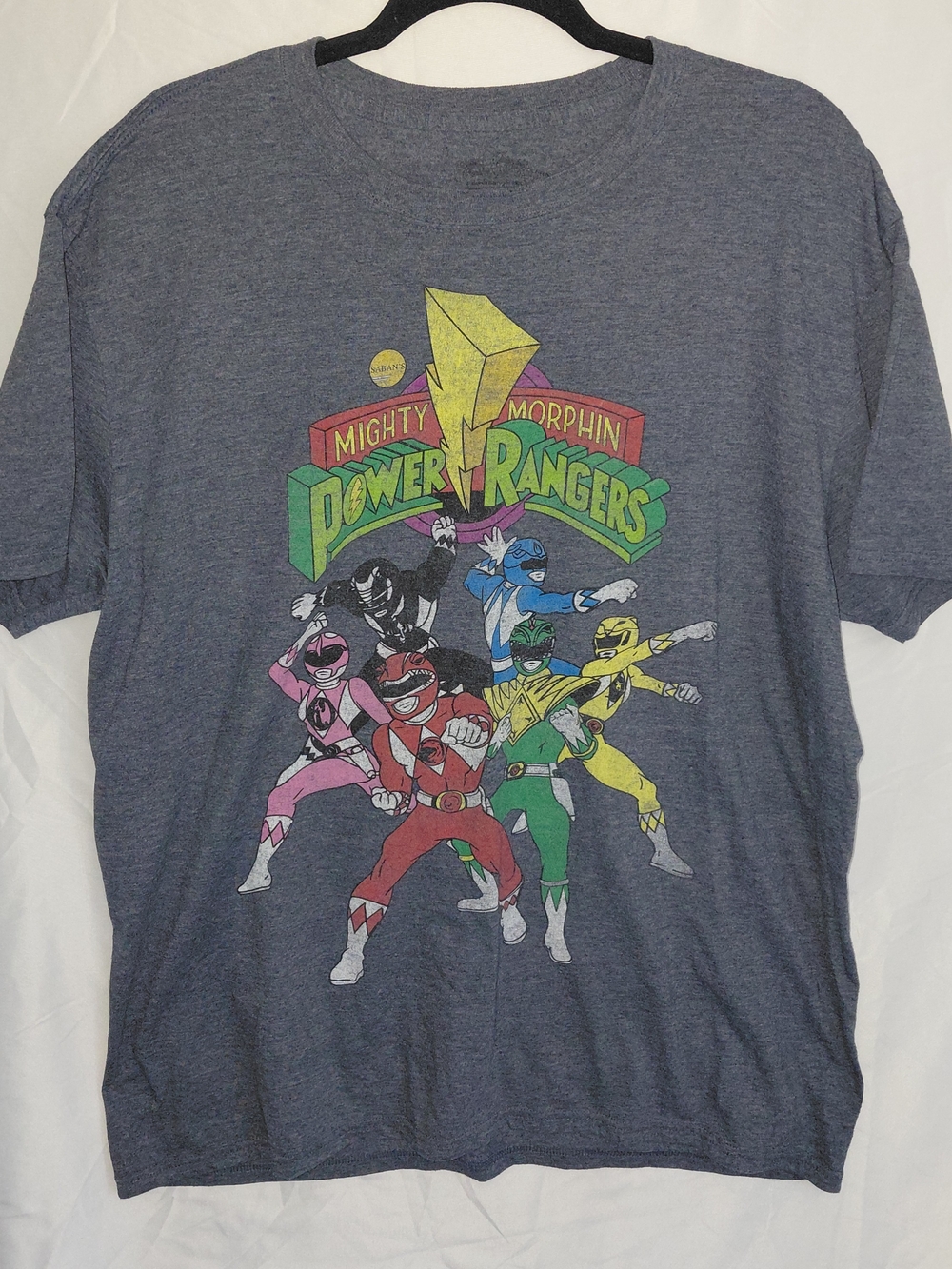 Mighty Morphin Power Rangers Graphic Tee - Heather Gray